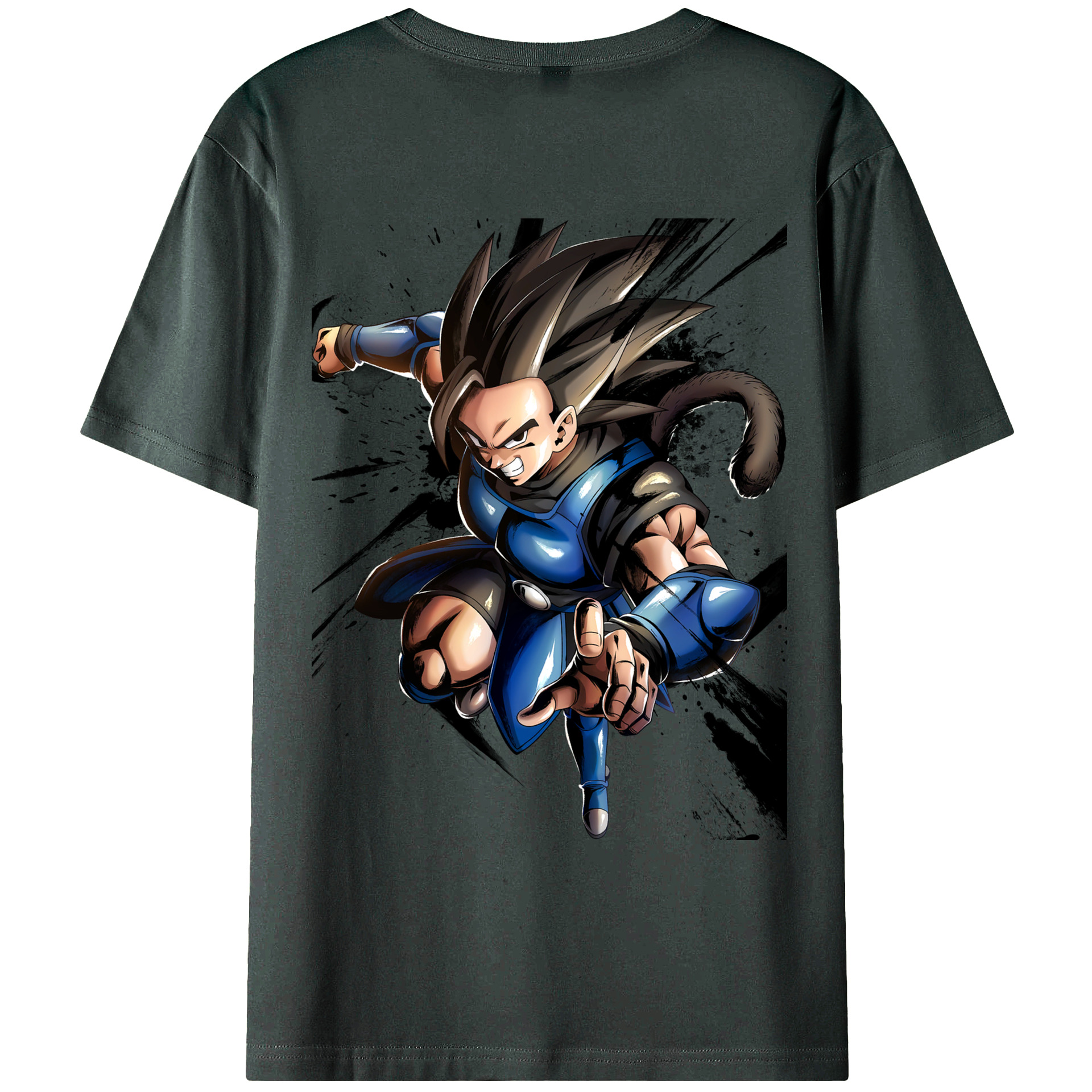 （画像用） ドラゴンボール ベジータ四世（Bejīta Yonsei）DRAGON BALL Vegeta IV 綿100％ メンズ半袖Tシャツ（バックプリント） 通気性